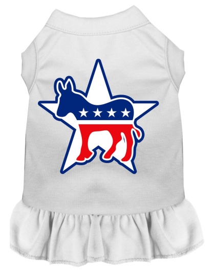 Democrat Screen Print Dress White 4X (22)