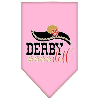 Derby Doll Screen Print Bandana Light Pink Large