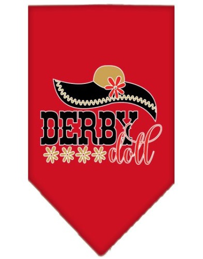 Derby Doll Screen Print Bandana Red Large