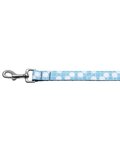 Diagonal Dots Nylon Collar Baby Blue 1 wide 4ft Lsh