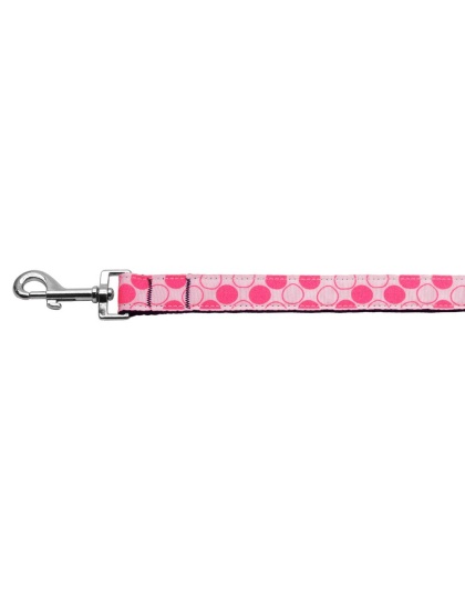 Diagonal Dots Nylon Collar Light Pink 1 wide 4ft Lsh