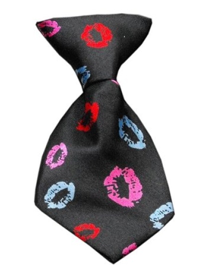 Dog Neck Tie Red Leopard