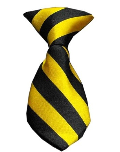 Dog Neck Tie Striped Yellow