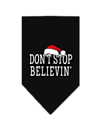 Don't Stop Believin Screen Print Bandana Black Large