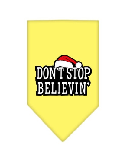 Don't Stop Believin Screen Print Bandana Yellow Large