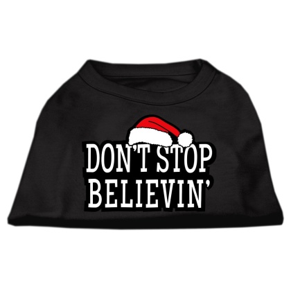 Don't Stop Believin' Screenprint Shirts Black L