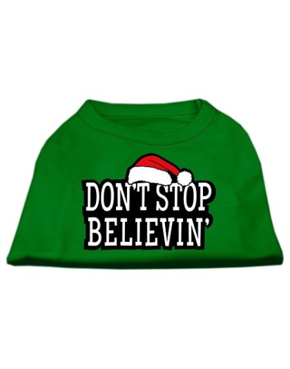 Don't Stop Believin' Screenprint Shirts Emerald Green Lg