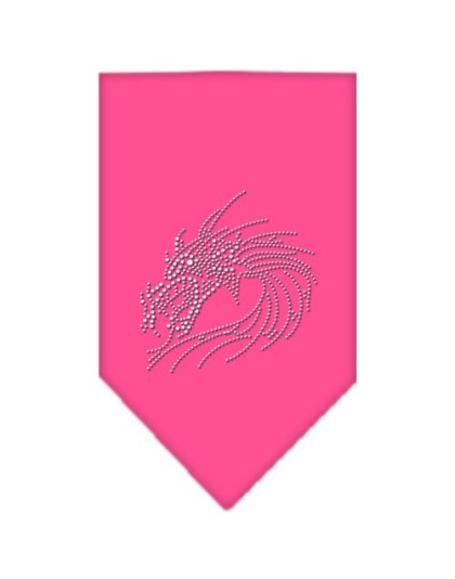 Dragon Rhinestone Bandana Bright Pink Large