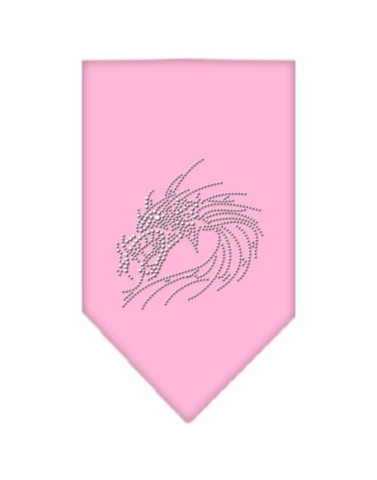 Dragon Rhinestone Bandana Light Pink Large