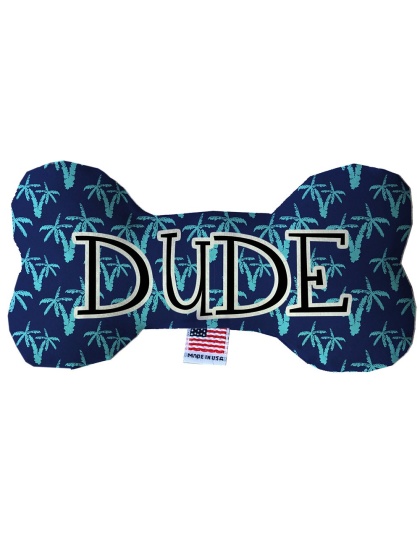 Dude 10 inch Fluffy Bone Dog Toy