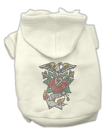 Eagle Rose Nailhead Hoodies Cream L