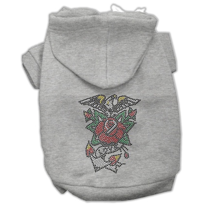 Eagle Rose Nailhead Hoodies Grey L