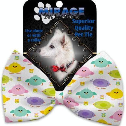 Easter Chickadees Pet Bow Tie