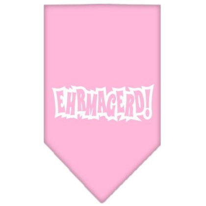 Ehrmagerd Screen Print Bandana Light Pink Large