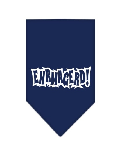 Ehrmagerd Screen Print Bandana Navy Blue large