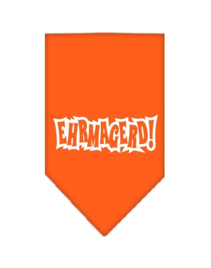 Ehrmagerd Screen Print Bandana Orange Large