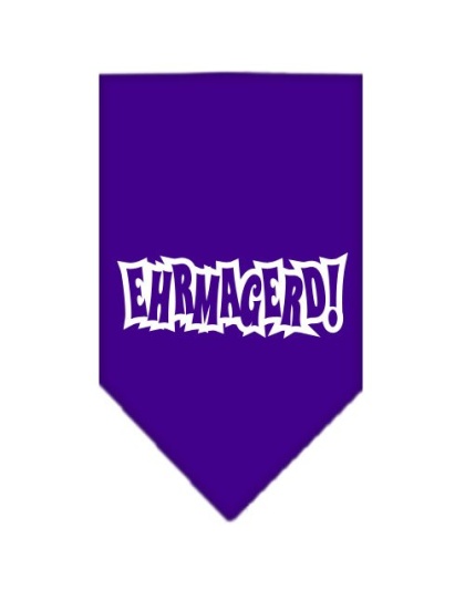 Ehrmagerd Screen Print Bandana Purple Large