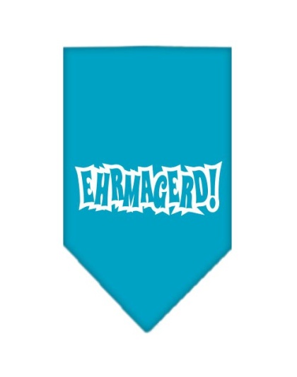 Ehrmagerd Screen Print Bandana Turquoise Large