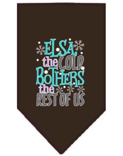 Elsa, the Cold Screen Print Bandana Cocoa Large