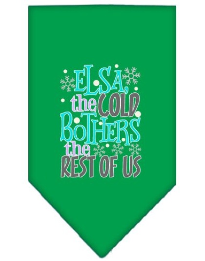 Elsa, the Cold Screen Print Bandana Emerald Green Large