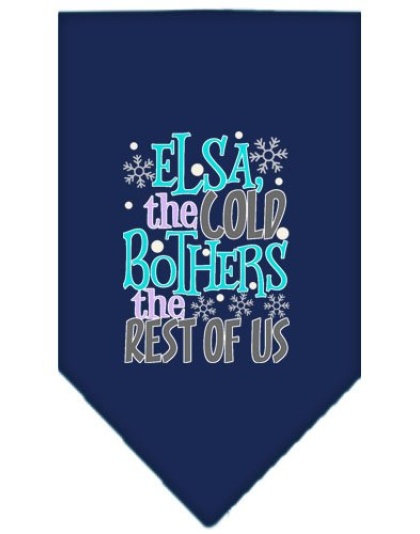 Elsa, the Cold Screen Print Bandana Navy Blue large