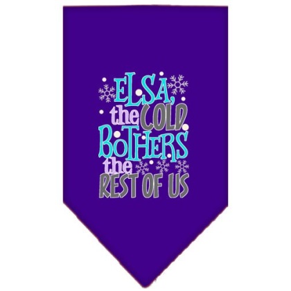 Elsa, the Cold Screen Print Bandana Purple Large