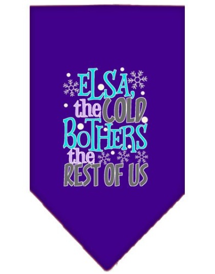 Elsa, the Cold Screen Print Bandana Purple Large