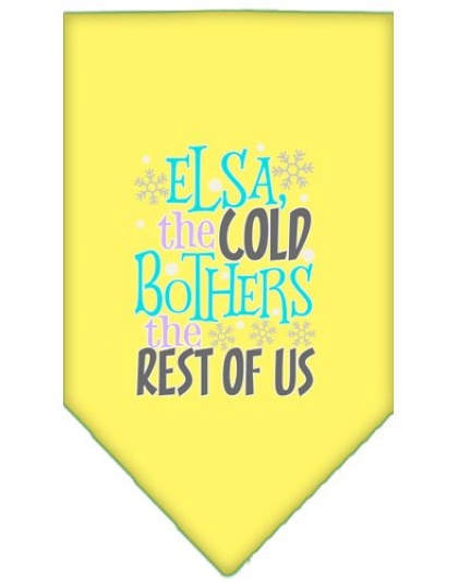 Elsa, the Cold Screen Print Bandana Yellow Large