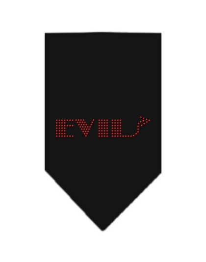 Evil Rhinestone Bandana Black Large