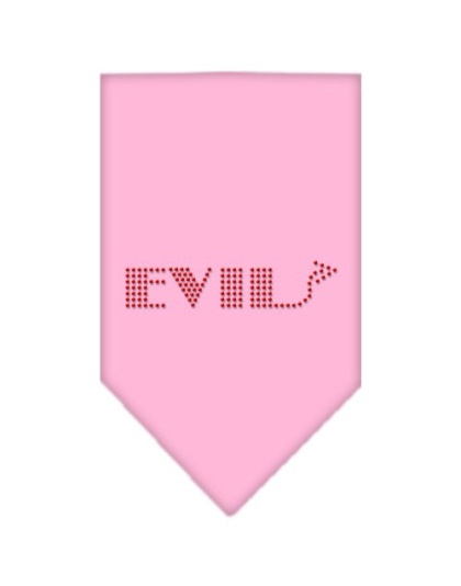 Evil Rhinestone Bandana Light Pink Large