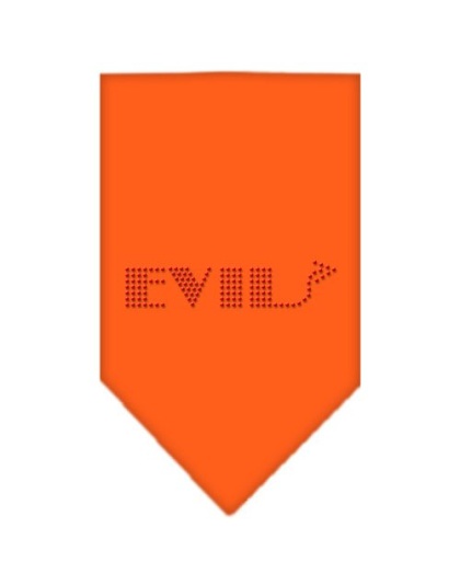 Evil Rhinestone Bandana Orange Large