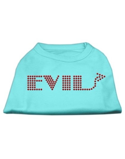 Evil Rhinestone Shirts Aqua L