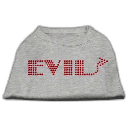 Evil Rhinestone Shirts Grey L