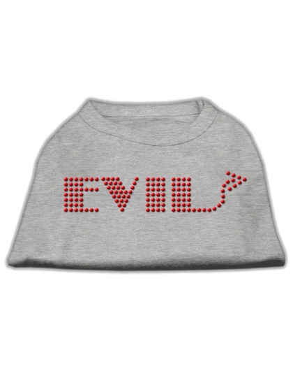 Evil Rhinestone Shirts Grey L