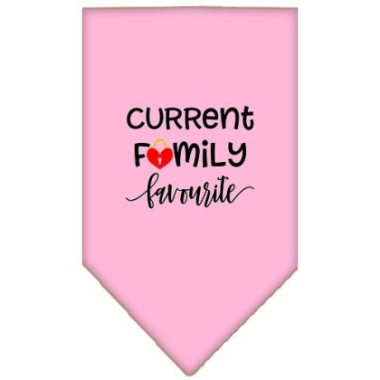 Family Favorite Screen Print Bandana Light Pink Large