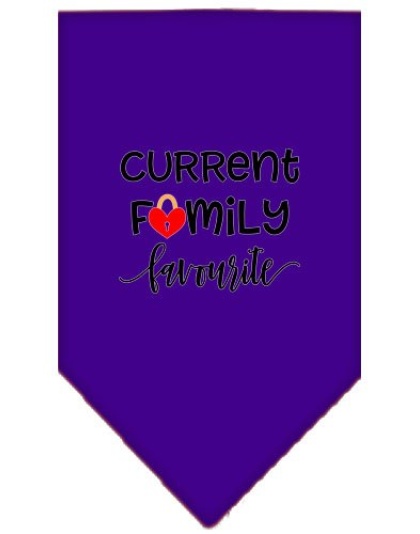 Family Favorite Screen Print Bandana Purple Large