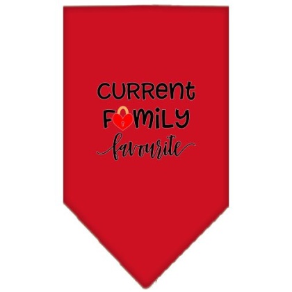 Family Favorite Screen Print Bandana Red Large