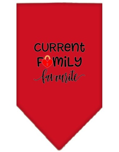 Family Favorite Screen Print Bandana Red Large