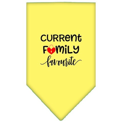 Family Favorite Screen Print Bandana Yellow Large