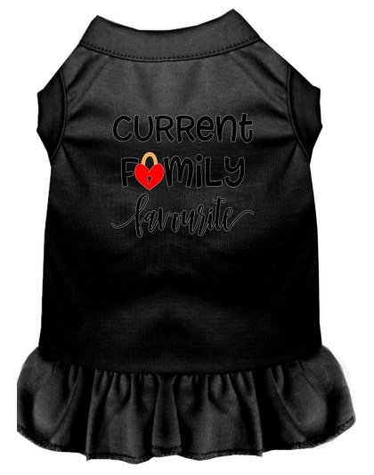 Family Favorite Screen Print Dog Dress Black 4X