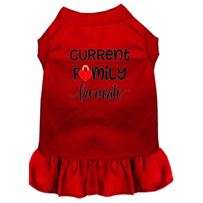 Family Favorite Screen Print Dog Dress Red 4X