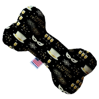 Fancy New Year 10 Inch Bone Dog Toy