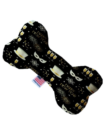 Fancy New Year 10 Inch Bone Dog Toy