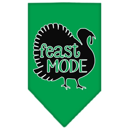 Feast Mode Screen Print Bandana Emerald Green Large