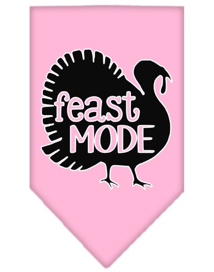 Feast Mode Screen Print Bandana Light Pink Large