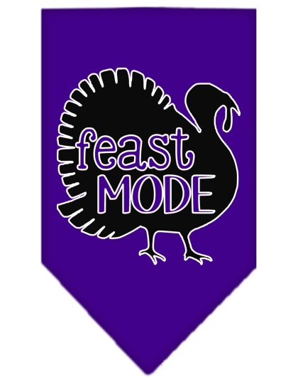 Feast Mode Screen Print Bandana Purple Large