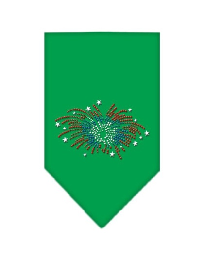 Fireworks Rhinestone Bandana Emerald Green Large