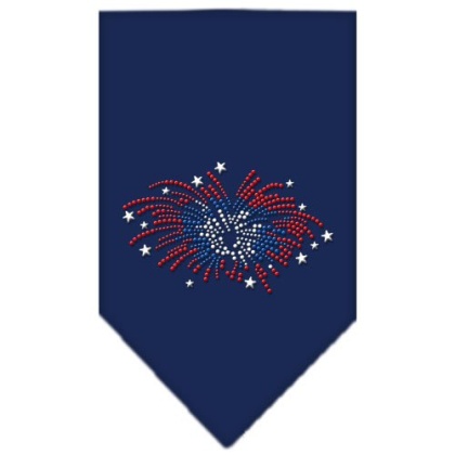 Fireworks Rhinestone Bandana Navy Blue large