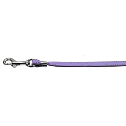 Flat Plain Leashes Purple Silver Hardware