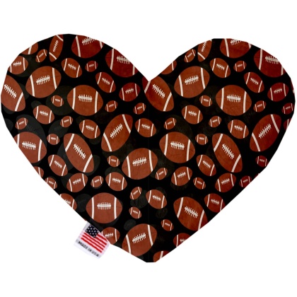 Footballs 6 Inch Canvas Heart Dog Toy